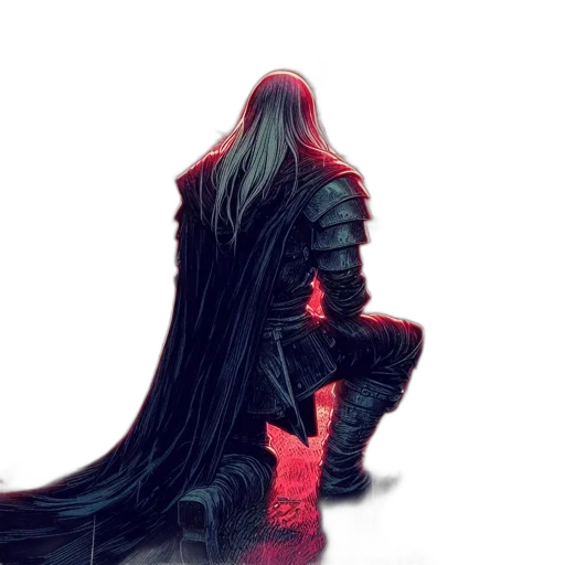 jacket, sword, weapon, hair transparent PNG cut-out