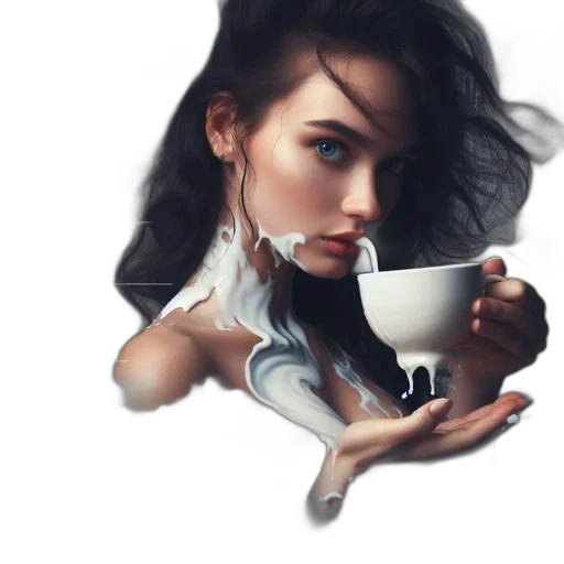 face, photorealistic, oil painting, fantasy art transparent PNG cut-out