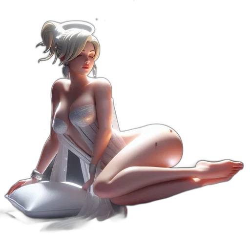 dress, robot, concept art, fantasy art transparent PNG cut-out
