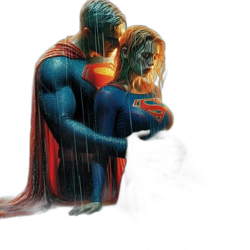 comic book art, concept art, watercolor, underwater transparent PNG cut-out