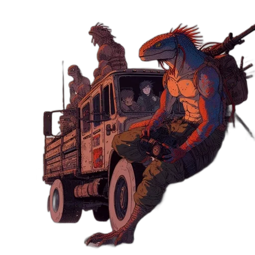 dragon, weapon, animal, creature transparent PNG cut-out