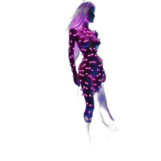 dress, hair, robot, creature transparent PNG cut-out