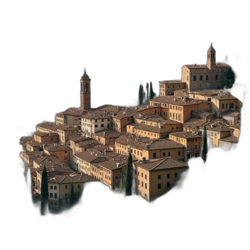 building, concept art, photorealistic, 3d render transparent PNG cut-out