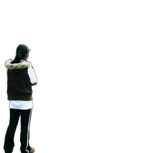 jacket, staff, dress, weapon transparent PNG cut-out