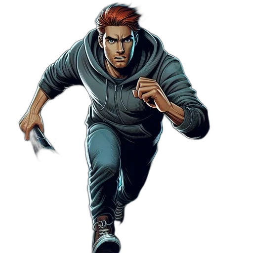 jacket, comic book art, concept art, cartoon transparent PNG cut-out
