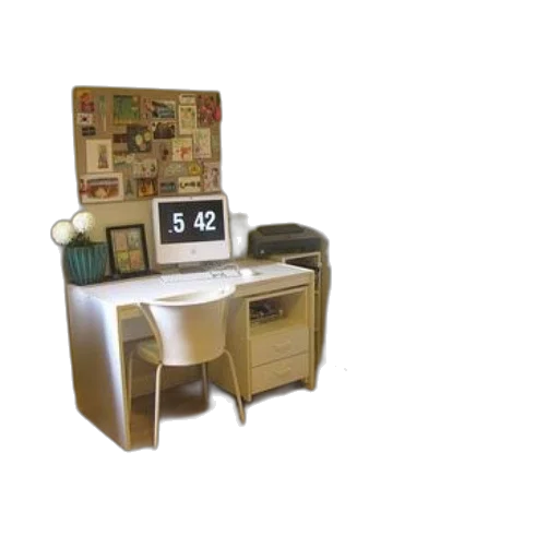 furniture, robot, 3d render, earth tones transparent PNG cut-out