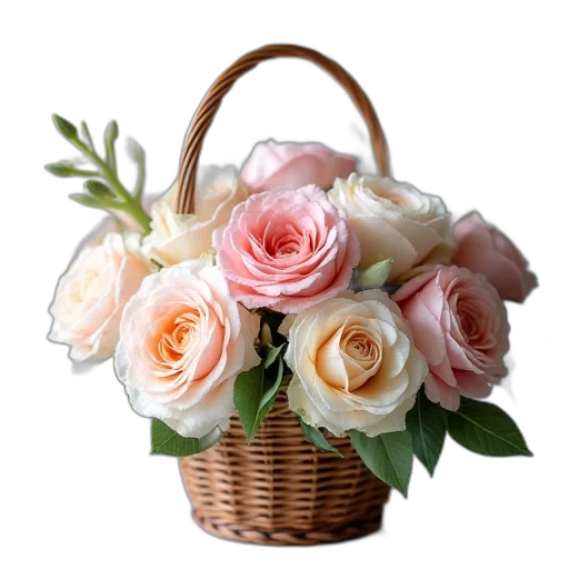 flower, crown, photorealistic, 3d render transparent PNG cut-out