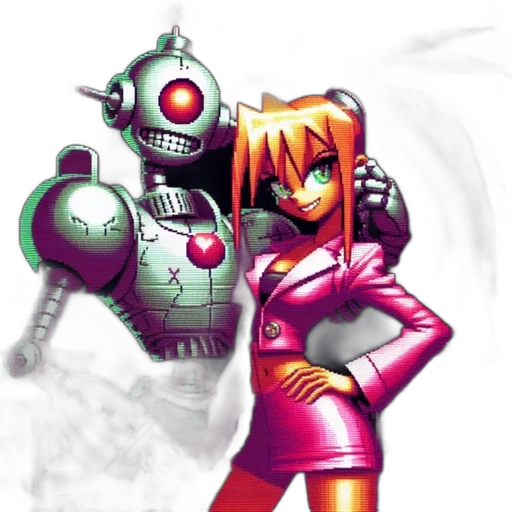 robot, weapon, concept art, pixel art transparent PNG cut-out