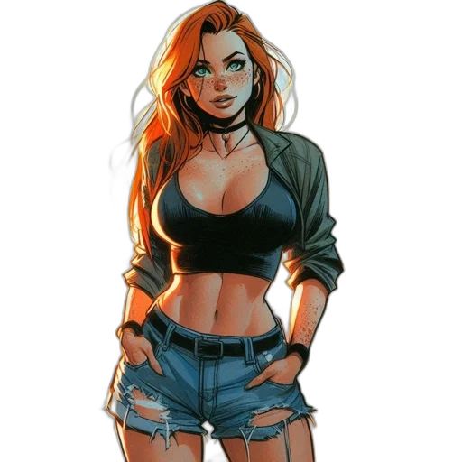 jacket, comic book art, concept art, cartoon transparent PNG cut-out