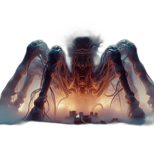 creature, robot, concept art, fantasy art transparent PNG cut-out