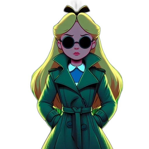 jacket, staff, cartoon, pixel art transparent PNG cut-out