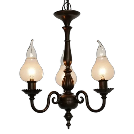 3d render, photorealistic, vintage-style, chandelier transparent PNG cut-out