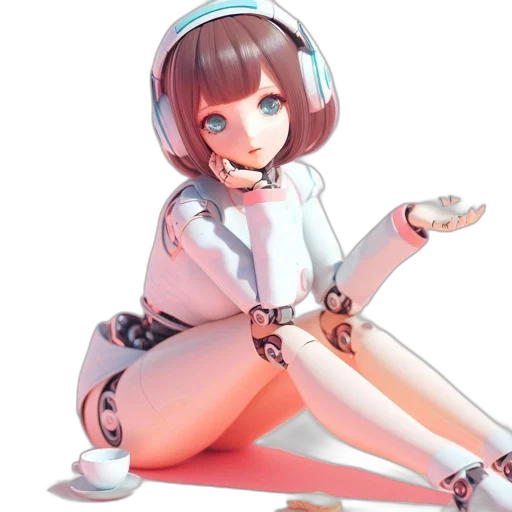 robot, staff, weapon, dress transparent PNG cut-out