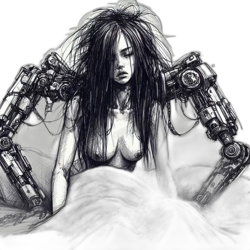 robot, cyberpunk, concept art, fantasy art transparent PNG cut-out
