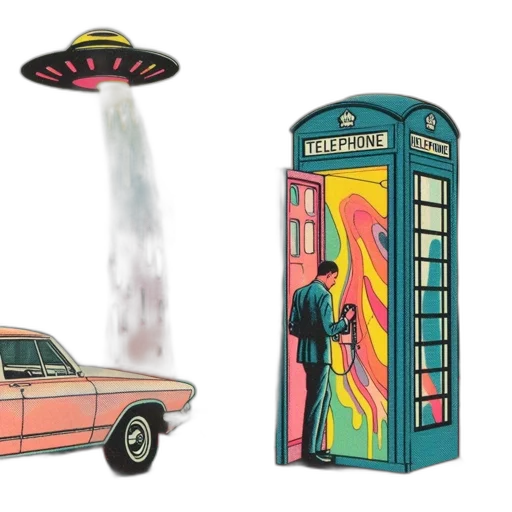 car, concept art, comic book art, fantasy art transparent PNG cut-out