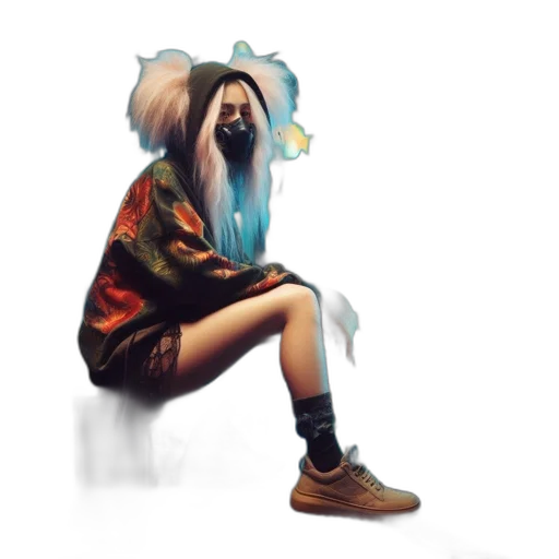 creature, mask, jacket, face transparent PNG cut-out