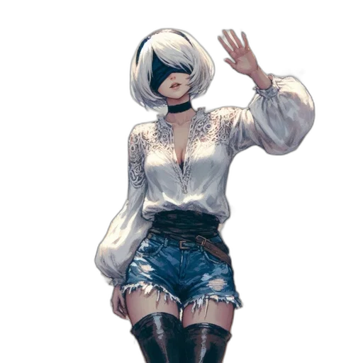 dress, jacket, robot, staff transparent PNG cut-out