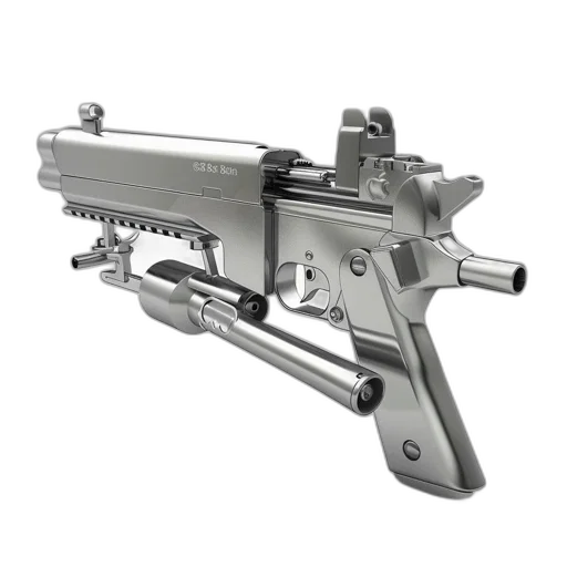 weapon, 3d render, model, semi-automatic transparent PNG cut-out