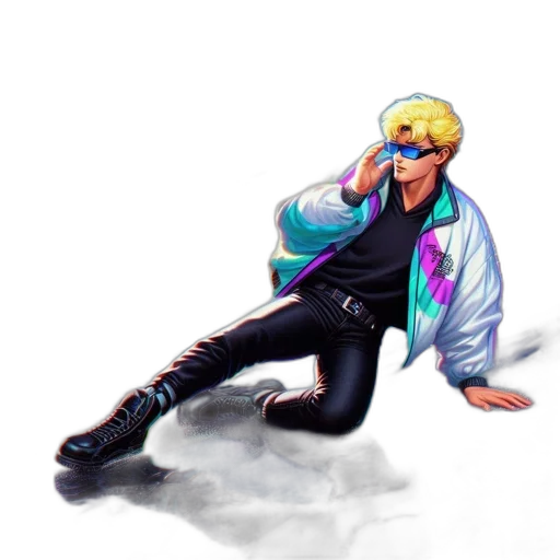 jacket, staff, creature, weapon transparent PNG cut-out