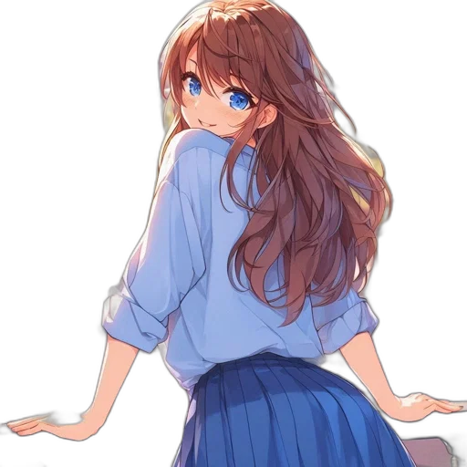 dress, hair, staff, jacket transparent PNG cut-out