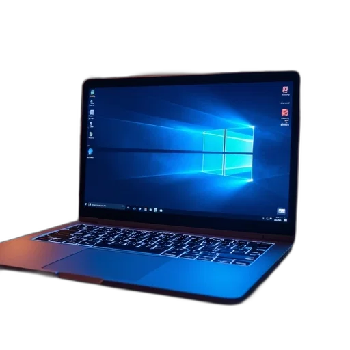 weapon, 3d render, blue, laptop transparent PNG cut-out