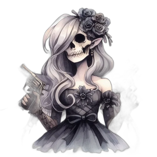 dress, jewelry, weapon, staff transparent PNG cut-out