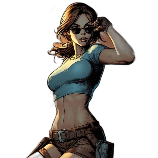 comic book art, concept art, cartoon, fantasy art transparent PNG cut-out
