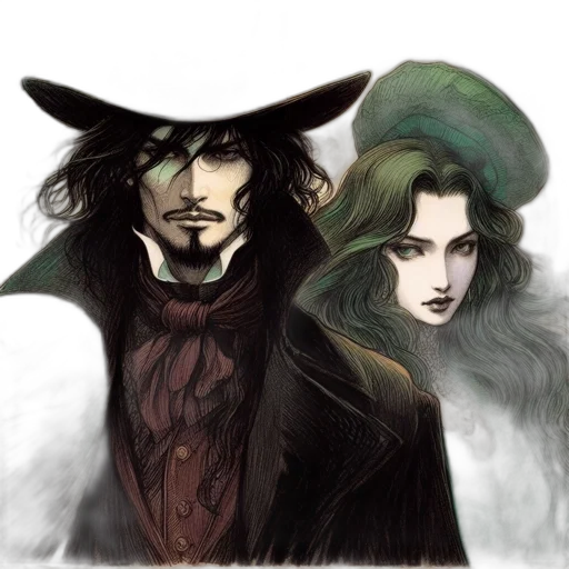 hat, fantasy art, concept art, comic book art transparent PNG cut-out