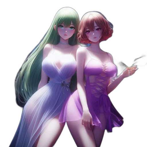 dress, concept art, vaporwave, fantasy art transparent PNG cut-out