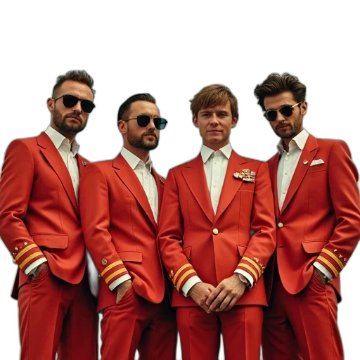 jacket, staff, red, kaiser transparent PNG cut-out