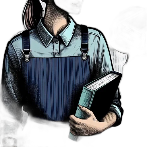 staff, dress, jacket, comic book art transparent PNG cut-out