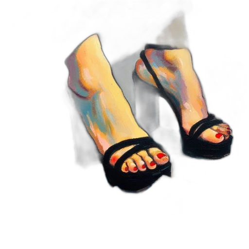 shoes, dress, jewelry, watercolor transparent PNG cut-out
