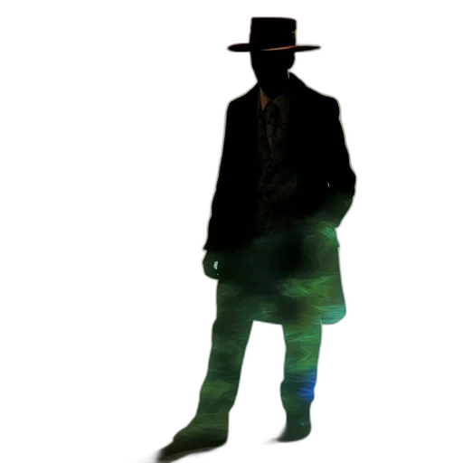 hat, staff, jacket, robot transparent PNG cut-out