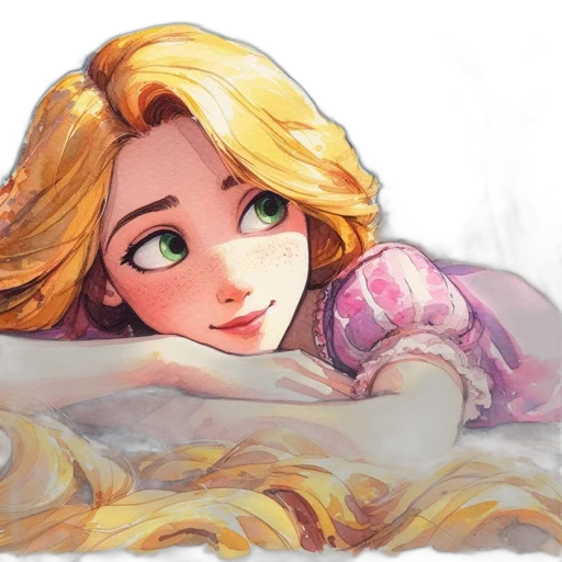face, crown, watercolor, cartoon transparent PNG cut-out