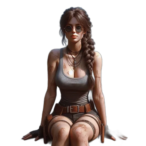 staff, dress, face, concept art transparent PNG cut-out