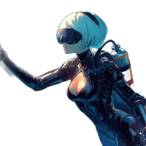 robot, dress, jacket, mask transparent PNG cut-out