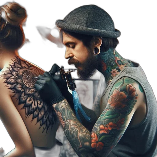 photorealistic, tattoo, artist, works transparent PNG cut-out