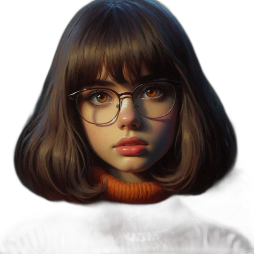 face, mask, hair, jacket transparent PNG cut-out