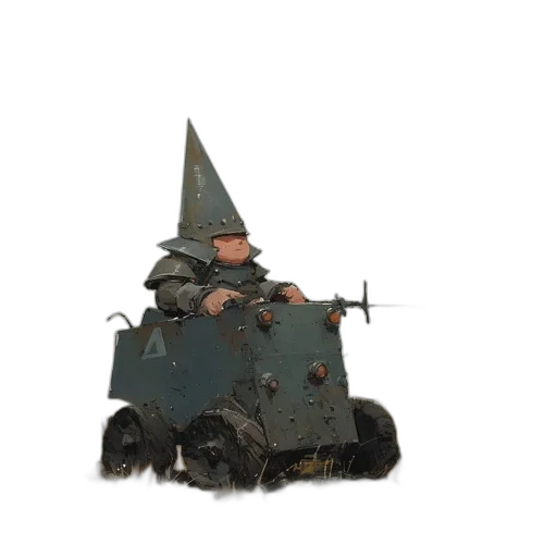 weapon, hat, staff, car transparent PNG cut-out