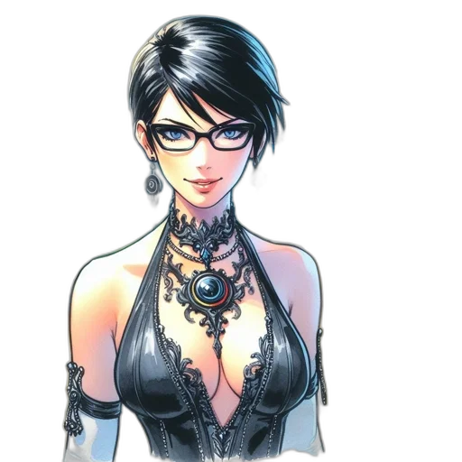 dress, jewelry, staff, concept art transparent PNG cut-out