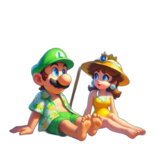 hat, staff, 3d render, pixel art transparent PNG cut-out