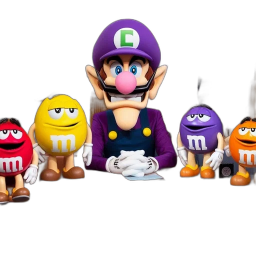 3d render, concept art, pixel art, wario transparent PNG cut-out