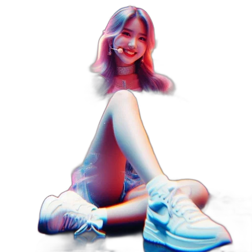 shoes, creature, vaporwave, photorealistic transparent PNG cut-out