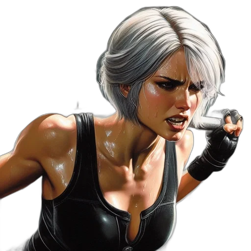 comic book art, concept art, photorealistic, cyberpunk transparent PNG cut-out