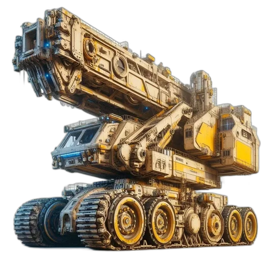 robot, weapon, car, 3d render transparent PNG cut-out