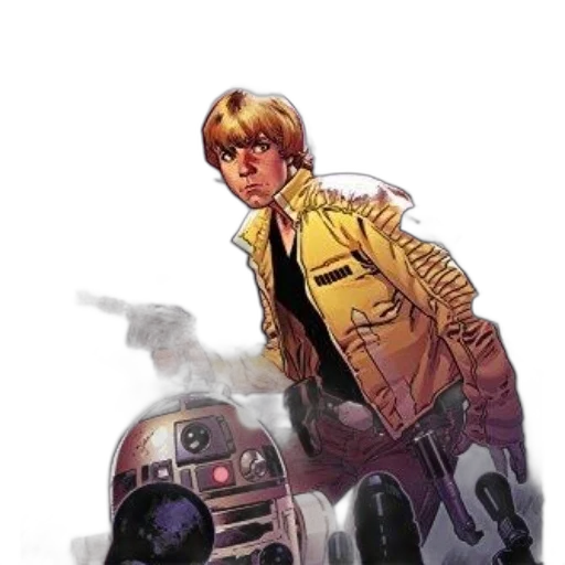 jacket, robot, weapon, comic book art transparent PNG cut-out
