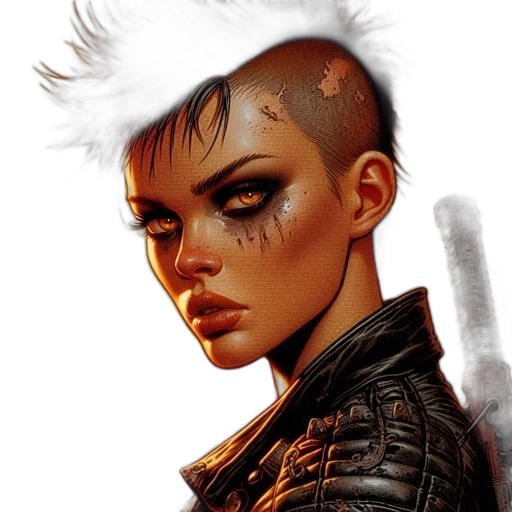 comic book art, cyberpunk, fantasy art, concept art transparent PNG cut-out