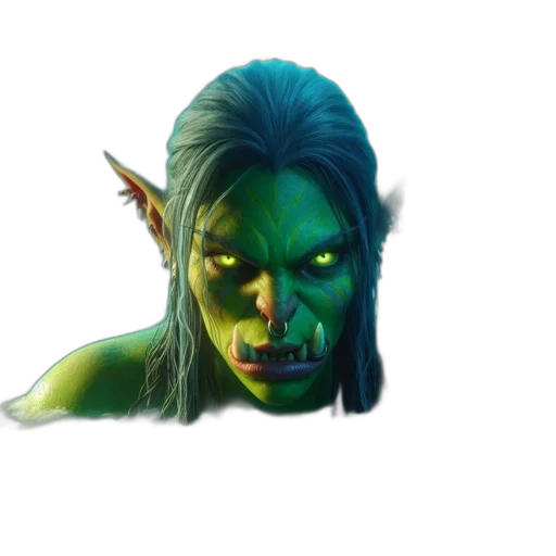 face, mask, creature, staff transparent PNG cut-out