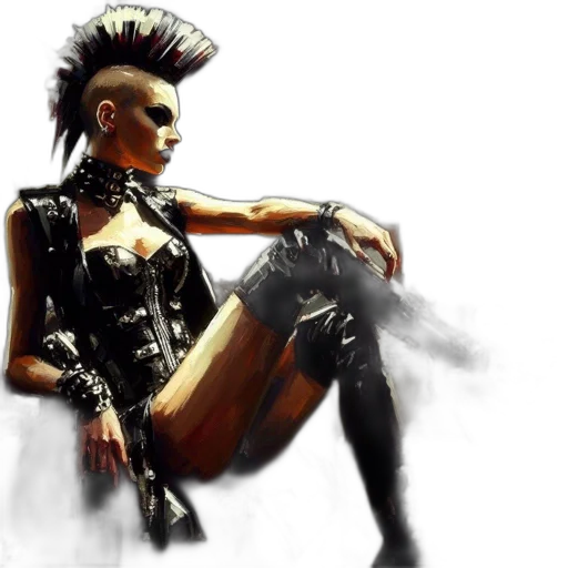 cyberpunk, concept art, fantasy art, photorealistic transparent PNG cut-out