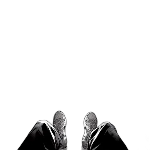 shoes, jacket, face, staff transparent PNG cut-out